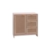 Armário com Porta 3 Gavetas Mobili Rebecca Varen 80x80x40 cm MDF Madeira Clara