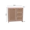 Armário com Porta 3 Gavetas Mobili Rebecca Varen 80x80x40 cm MDF Madeira Clara