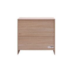 Armário com Porta 3 Gavetas Mobili Rebecca Varen 80x80x40 cm MDF Madeira Clara