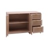 Armário 2 Portas 3 Gavetas Mobili Rebecca Roven 80x118,5x34,5 cm MDF Madeira Clara