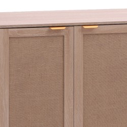 Armário 2 Portas 3 Gavetas Mobili Rebecca Roven 80x118,5x34,5 cm MDF Madeira Clara
