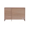 Armário 2 Portas 3 Gavetas Mobili Rebecca Roven 80x118,5x34,5 cm MDF Madeira Clara