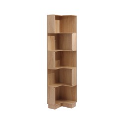 Bibliothèque 6 Étagères Mobili Rebecca Aven 175x38,5x37,5 cm MDF Bois Clair