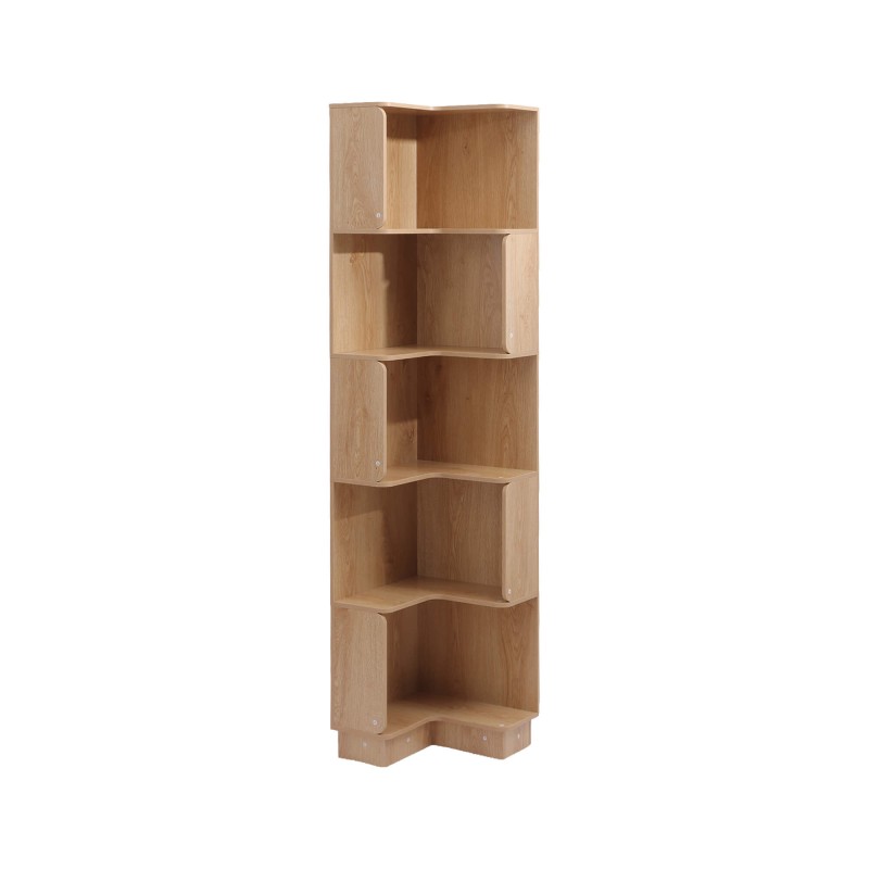 Bibliothèque 6 Étagères Mobili Rebecca Aven 175x38,5x37,5 cm MDF Bois Clair
