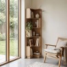 Bibliothèque 6 Étagères Mobili Rebecca Aven 175x38,5x37,5 cm MDF Bois Clair