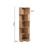 Bibliothèque 6 Étagères Mobili Rebecca Aven 175x38,5x37,5 cm MDF Bois Clair