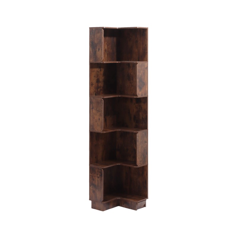 Bibliothèque 6 Étagères Mobili Rebecca Doren 175x38,5x37,5 cm MDF Bois Foncé