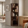 Bibliothèque 6 Étagères Mobili Rebecca Doren 175x38,5x37,5 cm MDF Bois Foncé