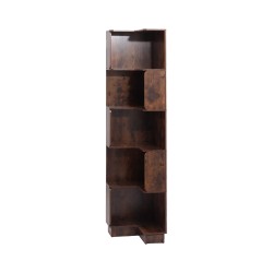 Bibliothèque 6 Étagères Mobili Rebecca Doren 175x38,5x37,5 cm MDF Bois Foncé