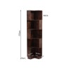 Bibliothèque 6 Étagères Mobili Rebecca Doren 175x38,5x37,5 cm MDF Bois Foncé