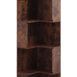 Bibliothèque 6 Étagères Mobili Rebecca Doren 175x38,5x37,5 cm MDF Bois Foncé