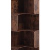 Bibliothèque 6 Étagères Mobili Rebecca Doren 175x38,5x37,5 cm MDF Bois Foncé