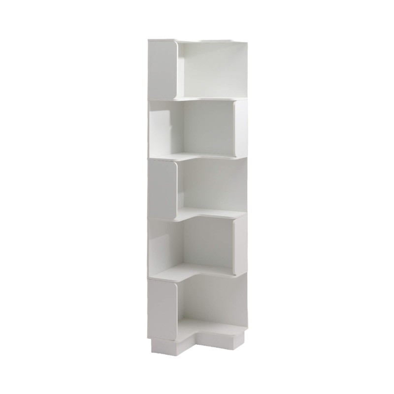 Bibliothèque 6 Étagères Mobili Rebecca Selin 175x38,5x37,5 cm MDF Blanc