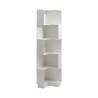 Bibliothèque 6 Étagères Mobili Rebecca Selin 175x38,5x37,5 cm MDF Blanc