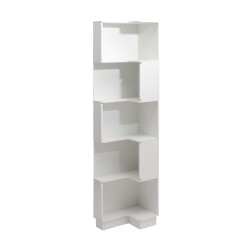 Bibliothèque 6 Étagères Mobili Rebecca Selin 175x38,5x37,5 cm MDF Blanc