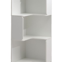 Bibliothèque 6 Étagères Mobili Rebecca Selin 175x38,5x37,5 cm MDF Blanc