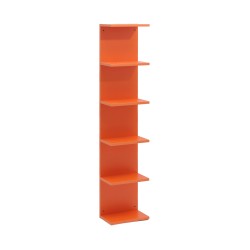Bibliothèque 6 Étagères Mobili Rebecca Ziven 120x25x16,5 cm MDF Orange