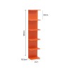 Bibliothèque 6 Étagères Mobili Rebecca Ziven 120x25x16,5 cm MDF Orange