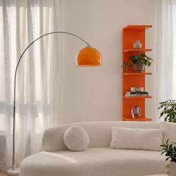 Bibliothèque 6 Étagères Mobili Rebecca Ziven 120x25x16,5 cm MDF Orange