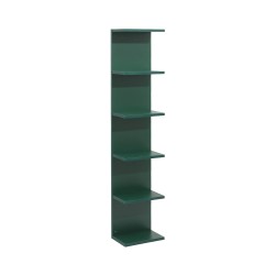 Bibliothèque 6 Étagères Mobili Rebecca Neral 120x25x16,5 cm MDF Vert
