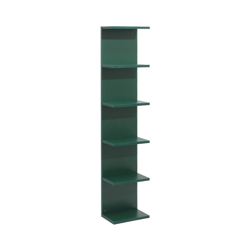 Bibliothèque 6 Étagères Mobili Rebecca Neral 120x25x16,5 cm MDF Vert