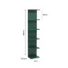 Bibliothèque 6 Étagères Mobili Rebecca Neral 120x25x16,5 cm MDF Vert
