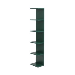 Bibliothèque 6 Étagères Mobili Rebecca Neral 120x25x16,5 cm MDF Vert