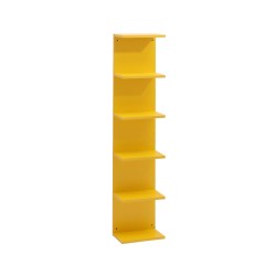Bibliothèque 6 Étagères Mobili Rebecca Lumen 120x25x16,5 cm MDF Jaune