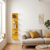 Bibliothèque 6 Étagères Mobili Rebecca Lumen 120x25x16,5 cm MDF Jaune