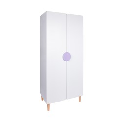 Armoire pour Enfants Mobili Rebecca Avelia 175x80x50 cm MDF Pin Blanc Violet