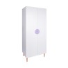 Armario Infantil Mobili Rebecca Avelia 175x80x50 cm MDF Pino Blanco Violeta