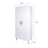 Armario Infantil Mobili Rebecca Avelia 175x80x50 cm MDF Pino Blanco Violeta