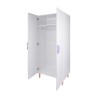 Armario Infantil Mobili Rebecca Avelia 175x80x50 cm MDF Pino Blanco Violeta