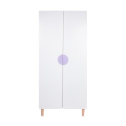 Armario Infantil Mobili Rebecca Avelia 175x80x50 cm MDF Pino Blanco Violeta