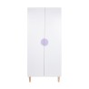 Armario Infantil Mobili Rebecca Avelia 175x80x50 cm MDF Pino Blanco Violeta