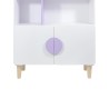 Armário Infantil Mobili Rebecca Lylia 115x80x30 cm MDF Pinho Branco Roxo