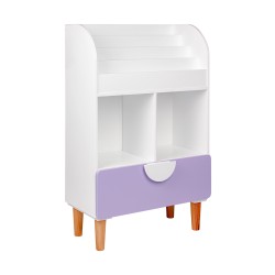 Bibliothèque pour Enfants Mobili Rebecca Mirea 95x60x30 cm MDF Pin Blanc Violet
