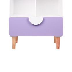 Bibliothèque pour Enfants Mobili Rebecca Mirea 95x60x30 cm MDF Pin Blanc Violet