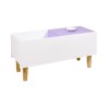 Coffre de Rangement pour Enfants Mobili Rebecca Aluna 37,5x80x35 cm MDF Pin Blanc Violet