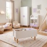 Coffre de Rangement pour Enfants Mobili Rebecca Aluna 37,5x80x35 cm MDF Pin Blanc Violet