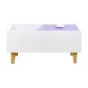 Coffre de Rangement pour Enfants Mobili Rebecca Aluna 37,5x80x35 cm MDF Pin Blanc Violet