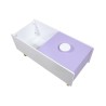 Coffre de Rangement pour Enfants Mobili Rebecca Aluna 37,5x80x35 cm MDF Pin Blanc Violet