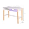 Escritorio Infantil Mobili Rebecca Veluna 60x80x45 cm MDF Pino Blanco Violeta