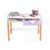 Escritorio Infantil Mobili Rebecca Veluna 60x80x45 cm MDF Pino Blanco Violeta