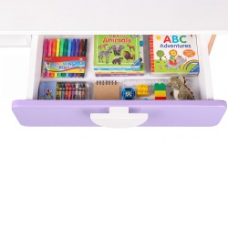 Escritorio Infantil Mobili Rebecca Veluna 60x80x45 cm MDF Pino Blanco Violeta