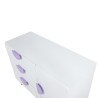 Armário Infantil Mobili Rebecca Elyra 77x100x40 cm MDF Pinho Branco Roxo