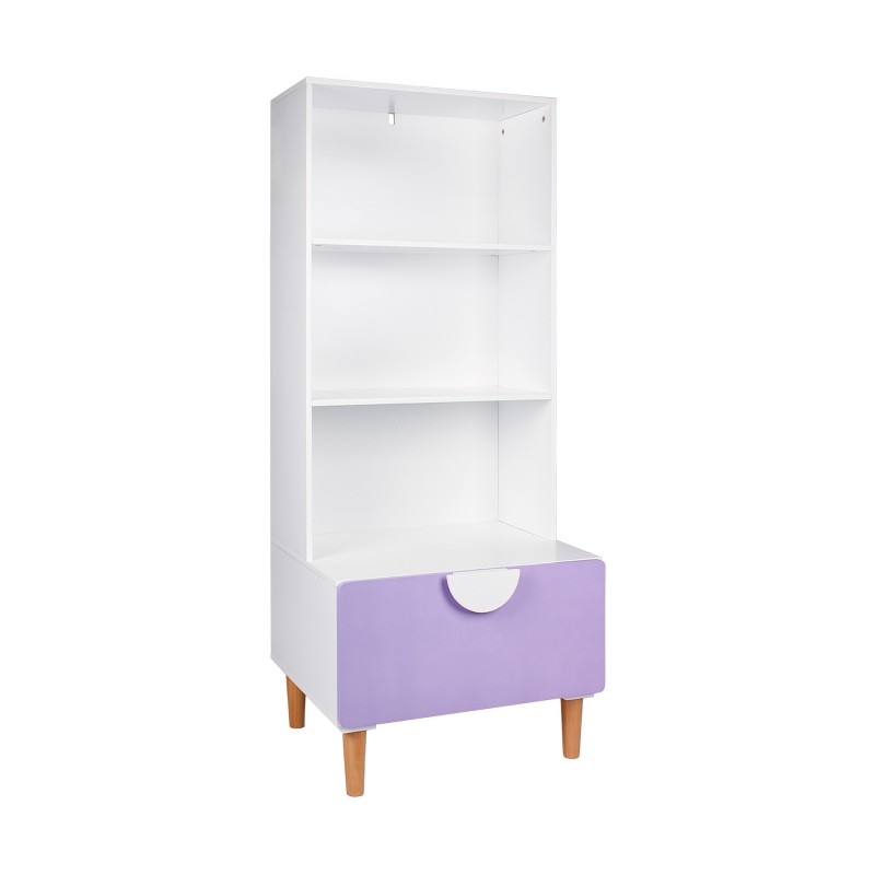 Bibliothèque pour Enfants Mobili Rebecca Melia 143x60x48 cm MDF Pin Blanc Violet