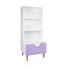 Bibliothèque pour Enfants Mobili Rebecca Melia 143x60x48 cm MDF Pin Blanc Violet