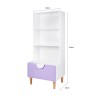 Bibliothèque pour Enfants Mobili Rebecca Melia 143x60x48 cm MDF Pin Blanc Violet