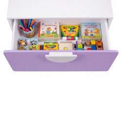 Bibliothèque pour Enfants Mobili Rebecca Melia 143x60x48 cm MDF Pin Blanc Violet